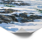 Avalanche Mountain Snow Scene ポスター (角)