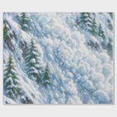 Avalanche Mountain Snow Scene ラッピングペーパー (フラット)