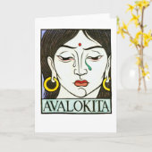 Avalokitaの挨拶状 カード (黄色い花)