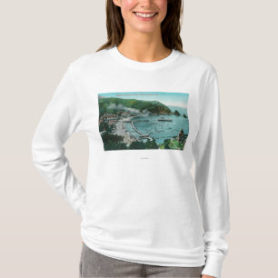 Avalonおよび湾の空中写真 Tシャツ