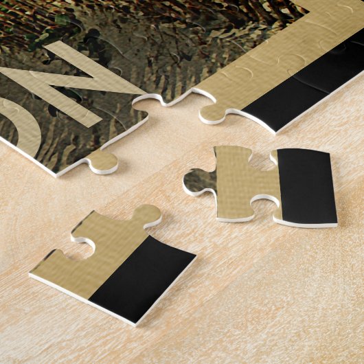 Avalonのビーチのヴィンテージ旅行 ジグソーパズル (側面)