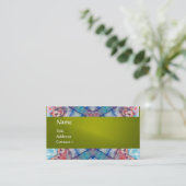 AVALONサイケデリックモノグラム、ピンク紫色の黄色 名刺 (スタンド正面)