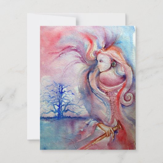 AVALON 、ソフトピンクの紫の青 招待状 (正面)