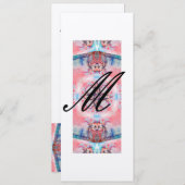 AVALON monogram 2，ピンクパープルメタリックCHAMPAGNE 招待状 (正面/裏面)