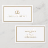 AVANT GARDEアールデコロゴとイニシャル 名刺 (正面/裏面)