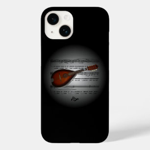 Avant Garde, Mandolin 01 on Globe with Sheet Music Case-Mate iPhone 14ケース