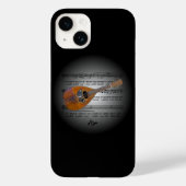 Avant Garde, Mandolin 02 on Globe with Sheet Music Case-Mate iPhoneケース (裏面)