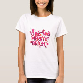 Avant-Garde Merry Bright Abstract Christmas T-Shir Tシャツ