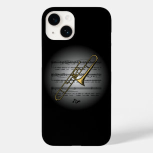 Avant Garde Trombone on Globe with Sheet Music Case-Mate iPhone 14ケース