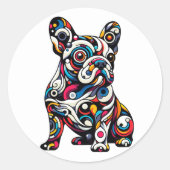 AvantgarDog Sticker ラウンドシール (正面)