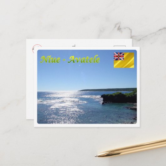 Avatele - Niue - Panorama - ポストカード (正面/裏面インサイチュ)