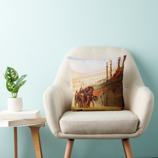 Ave Caesar by Jean-Leon Gerome クッション (椅子)