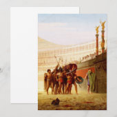 Ave Caesar by Jean-Leon Gerome 招待状 (正面/裏面)