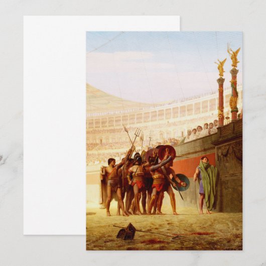 Ave Caesar by Jean-Leon Gerome 招待状 (正面/裏面)