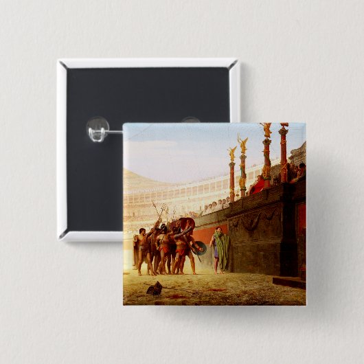 Ave Caesar by Jean-Leon Gerome 缶バッジ (正面&裏面)
