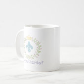 Ave Maria Cross Stitch Look American Mug w/logo コーヒーマグカップ (正面左)