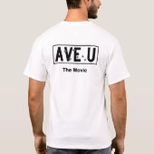 Ave U Movie通りサインホワイトTシャツ Tシャツ (裏面)