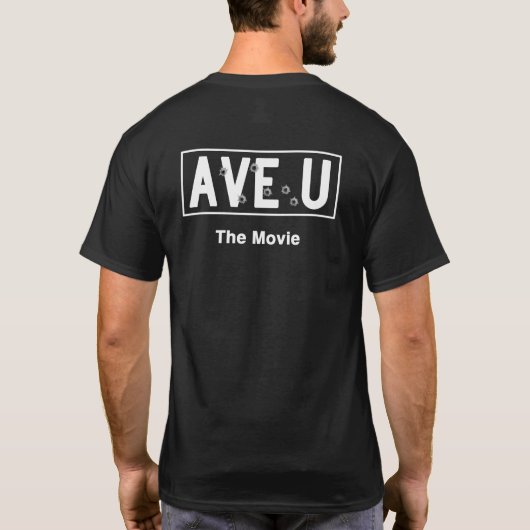 Ave U Movie通りサインDark Tシャツ (裏面)