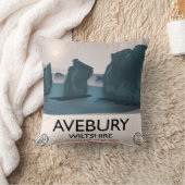 Avebbury, Wiltshire Stone circle vintage travel. クッション (ブランケット)