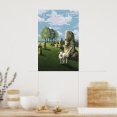 Avebury Stone Circle Wiltshire Travel Poster ポスター (キッチン)