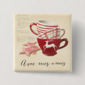 Avec Mes Amis 缶バッジ (正面)