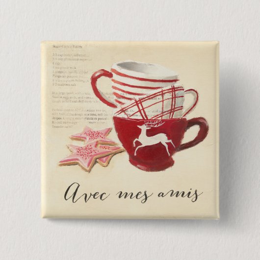 Avec Mes Amis 缶バッジ (正面)