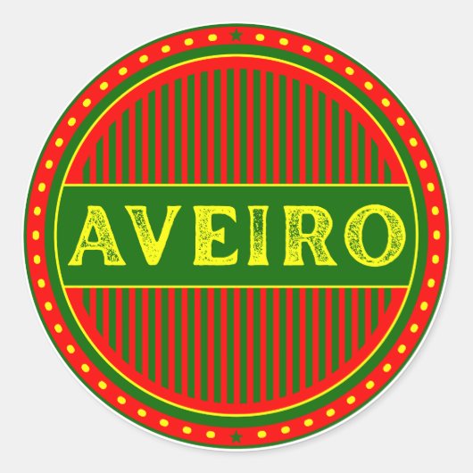 Aveiro City Pride Emblem – Portuguese Identity ラウンドシール (正面)