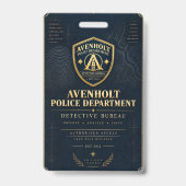 Avenholt警察探偵局IDバッジ バッジ (正面)