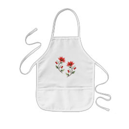 Avental motivo Natal  Flores Vermelhas 子供用エプロン