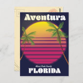 Aventura Florida USA 80s旅行ポスター ポストカード (正面/裏面)