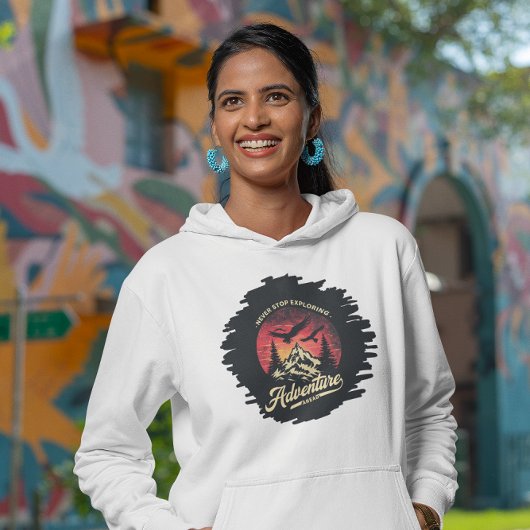 Aventure Ahead Explorer Hiking Hiker Design  パーカ