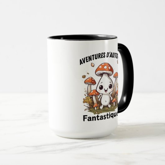 Aventures d'automne fantastiques, mushroom, morel マグカップ (正面右)