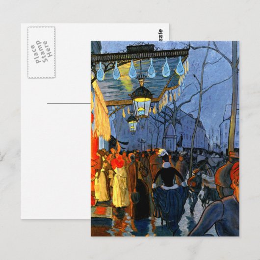 Avenue de Clichy, le Soir, Cinq Heures ポストカード (正面/裏面)