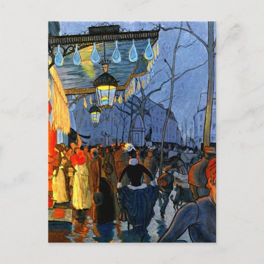 Avenue de Clichy, le Soir, Cinq Heures ポストカード (正面)