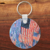 Avenue in the Rain by Frederick Childe Hasssam キーホルダー (正面)