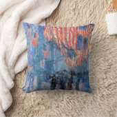 Avenue in the Rain by Frederick Childe Hasssam クッション (ブランケット)