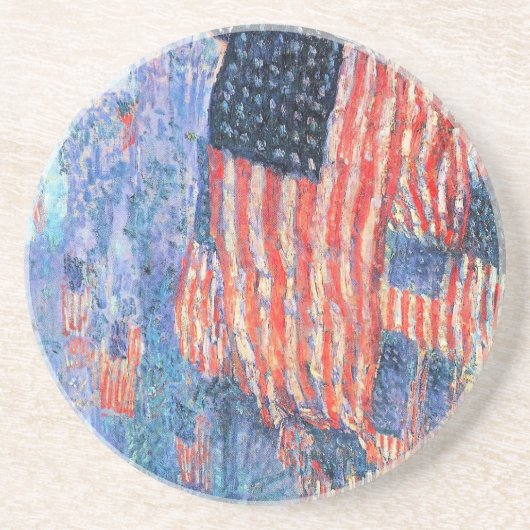 Avenue in the Rain by Frederick Childe Hasssam コースター (正面)