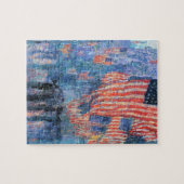 Avenue in the Rain by Frederick Childe Hasssam ジグソーパズル (横)