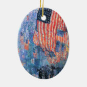 Avenue in the Rain by Frederick Childe Hasssam セラミックオーナメント (裏面)