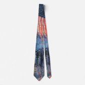 Avenue in the Rain by Frederick Childe Hasssam ネクタイ (正面)