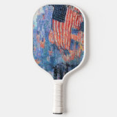 Avenue in the Rain by Frederick Childe Hasssam ピックルボールラケット (裏面)