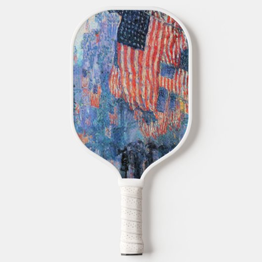 Avenue in the Rain by Frederick Childe Hasssam ピックルボールラケット (正面)