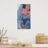 Avenue in the Rain by Frederick Childe Hasssam ポスター (キッチン)