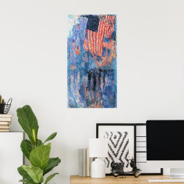 Avenue in the Rain by Frederick Childe Hasssam ポスター