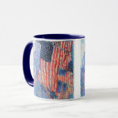 Avenue in the Rain by Frederick Childe Hasssam マグカップ (正面左)