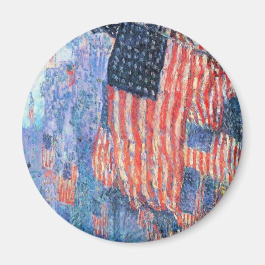 Avenue in the Rain by Frederick Childe Hasssam マグネット (正面)