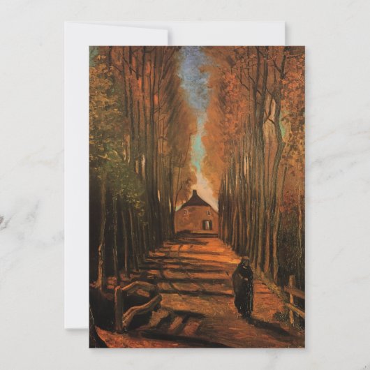 Avenue of Poplars in Autumn by Vincent van ゴッホ (正面)