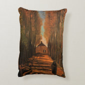 Avenue of Poplars in Autumn by Vincent van ゴッホ アクセントクッション (裏面(縦))