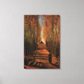 Avenue of Poplars in Autumn by Vincent van ゴッホ キャンバスプリント (正面)