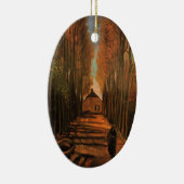 Avenue of Poplars in Autumn by Vincent van ゴッホ セラミックオーナメント (右)